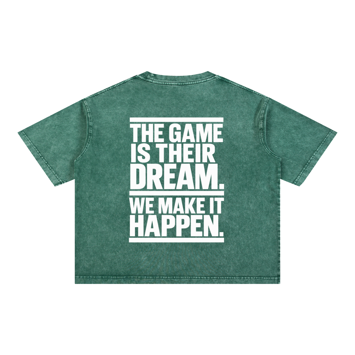 Mineral Wash Boxy Cotton T-Shirt Make it Happen