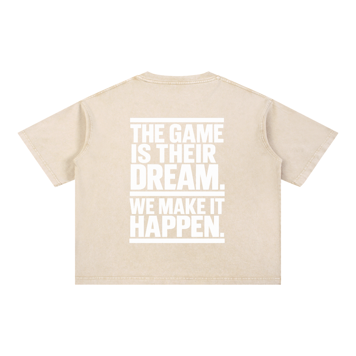 Mineral Wash Boxy Cotton T-Shirt Make it Happen