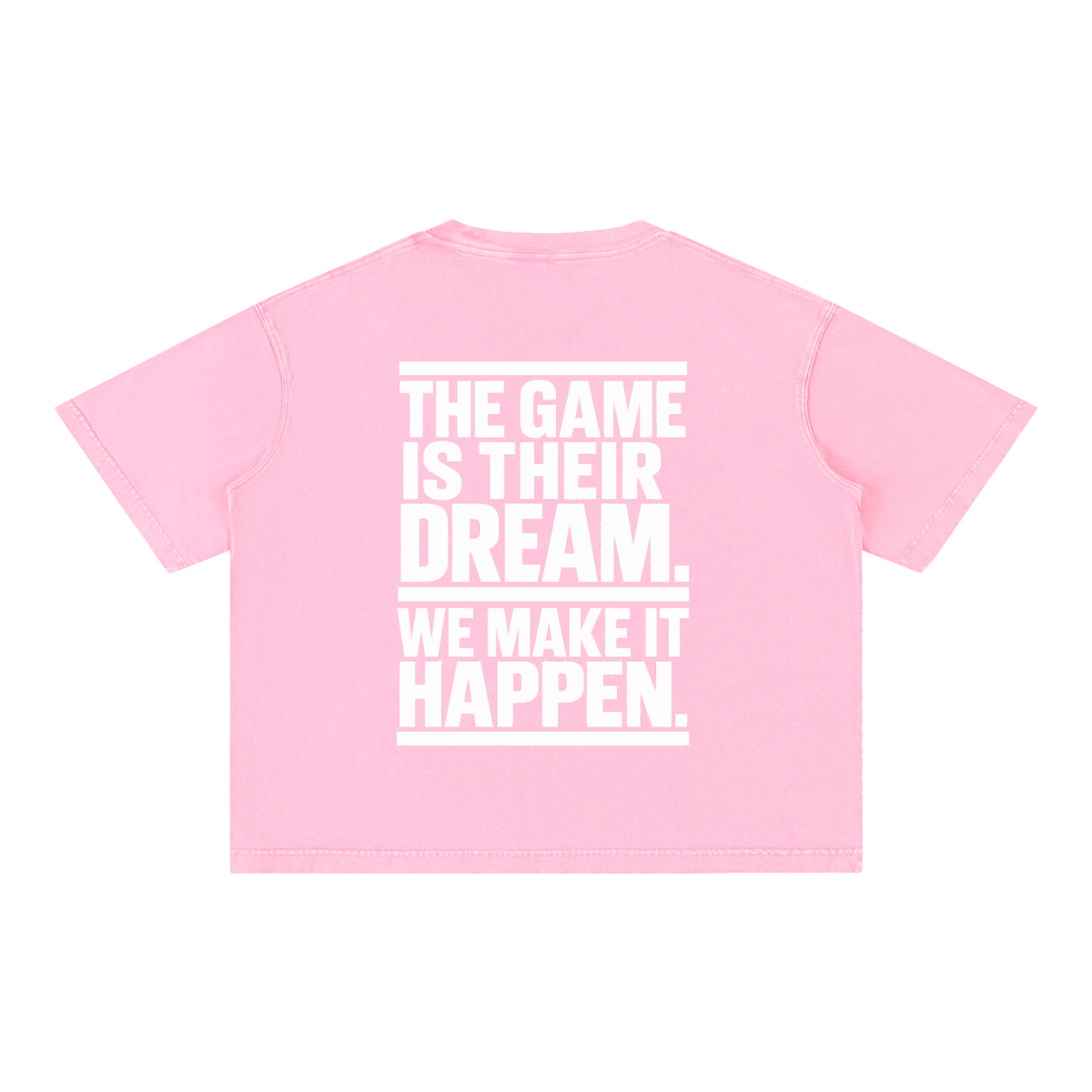 Mineral Wash Boxy Cotton T-Shirt Make it Happen