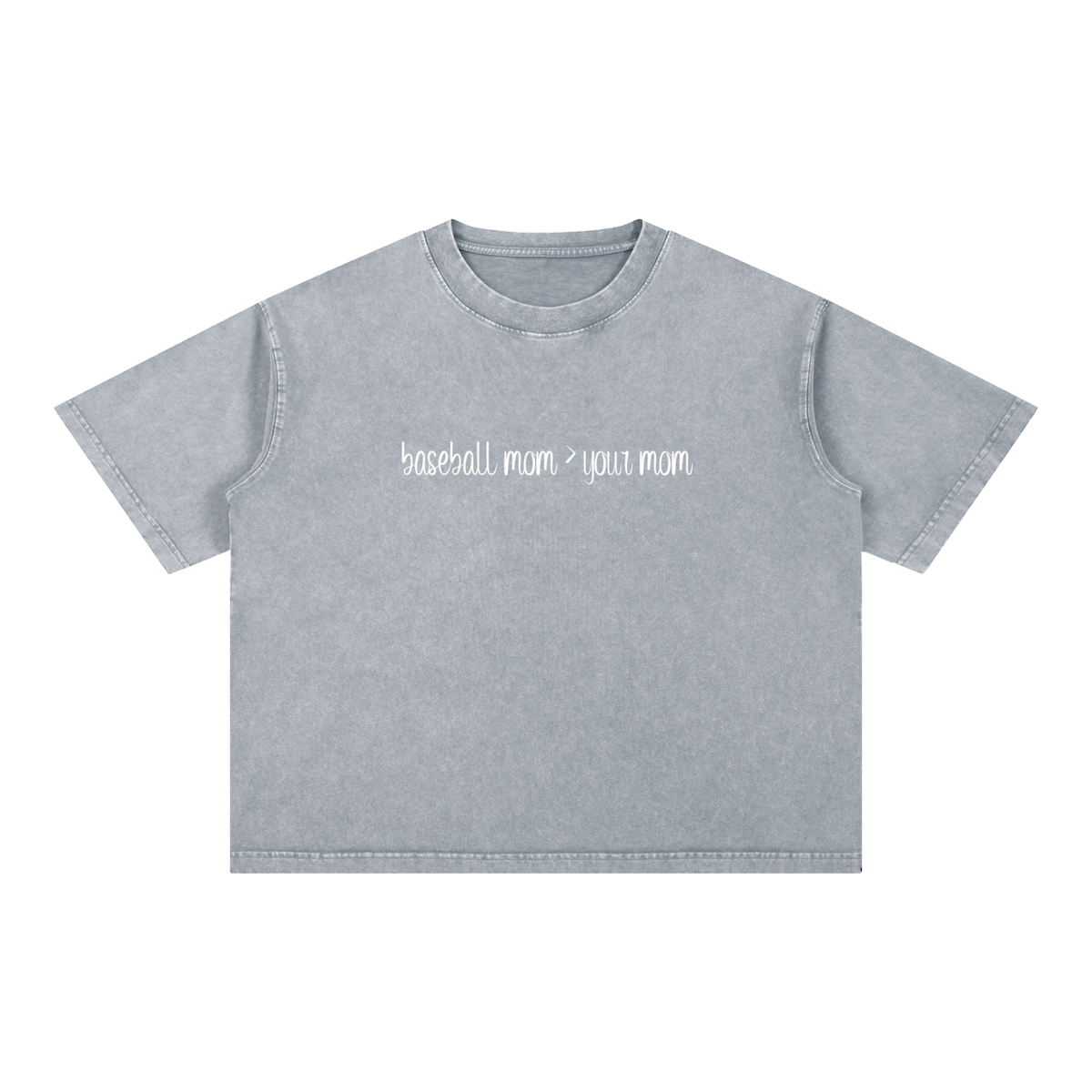 Mineral Wash Boxy Cotton T-Shirt YOUR MOM
