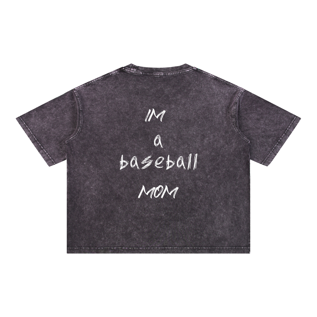 Mineral Wash Boxy Cotton T-Shirt Regular Mom