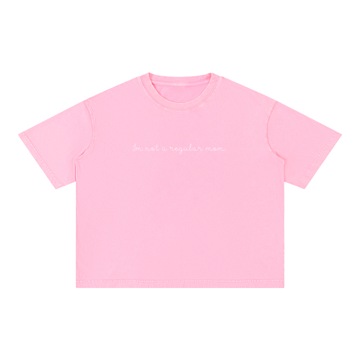 Mineral Wash Boxy Cotton T-Shirt Regular Mom