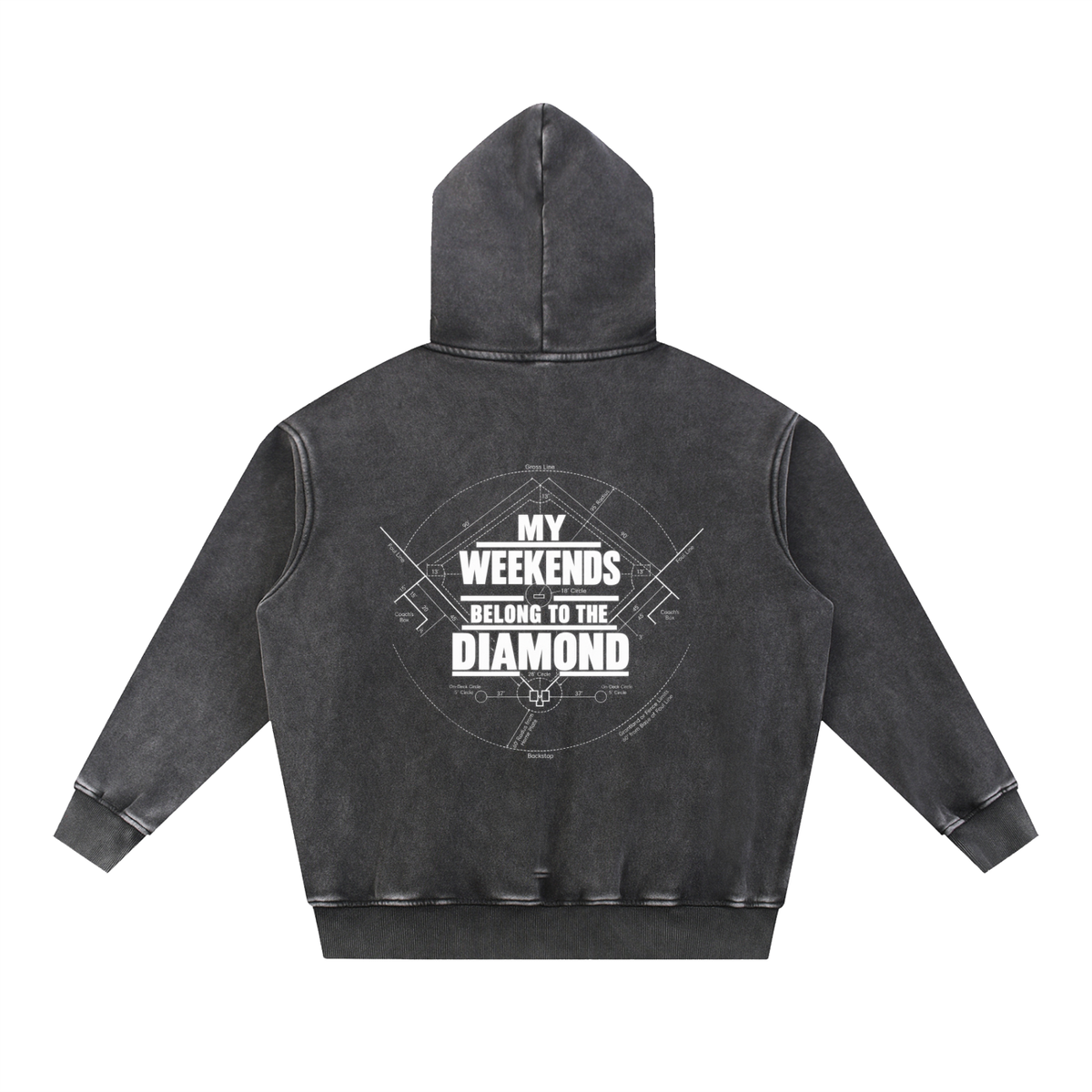Snow Wash Fleece Oversize Hoodie DMC Weekends
