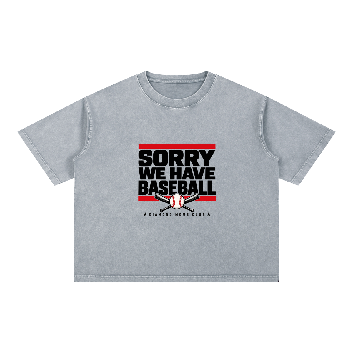 Mineral Wash Boxy Cotton T-Shirt Sorry
