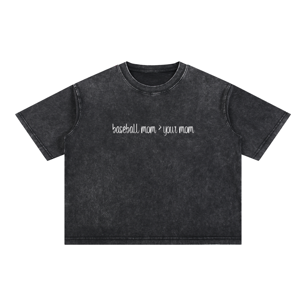 Mineral Wash Boxy Cotton T-Shirt YOUR MOM
