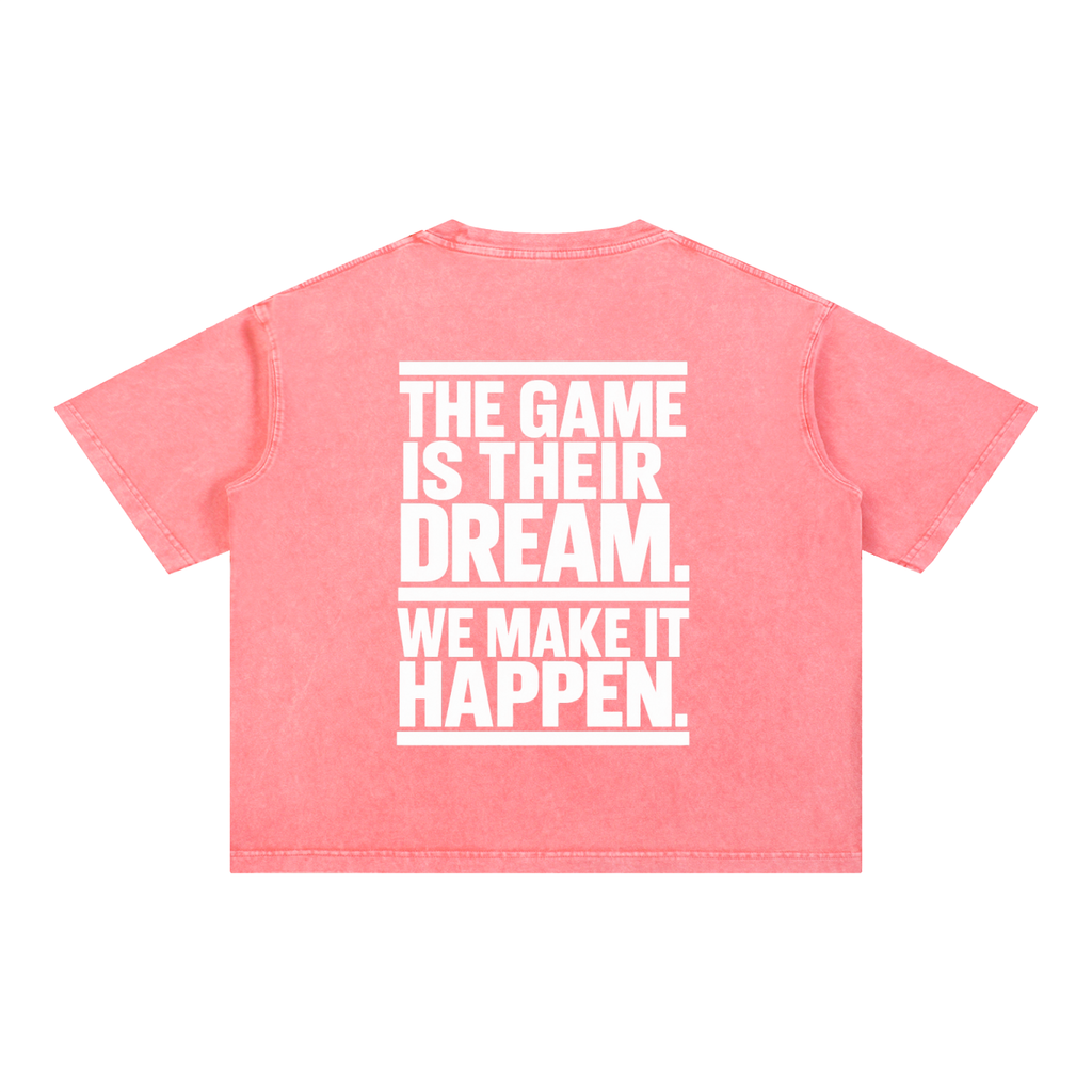 Mineral Wash Boxy Cotton T-Shirt Make it Happen