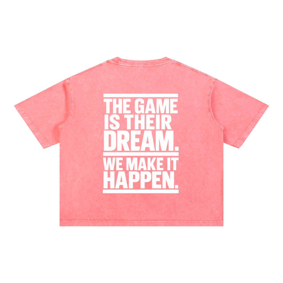 Mineral Wash Boxy Cotton T-Shirt Make it Happen
