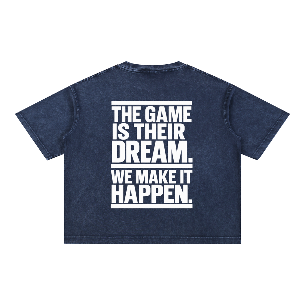 Mineral Wash Boxy Cotton T-Shirt Make it Happen