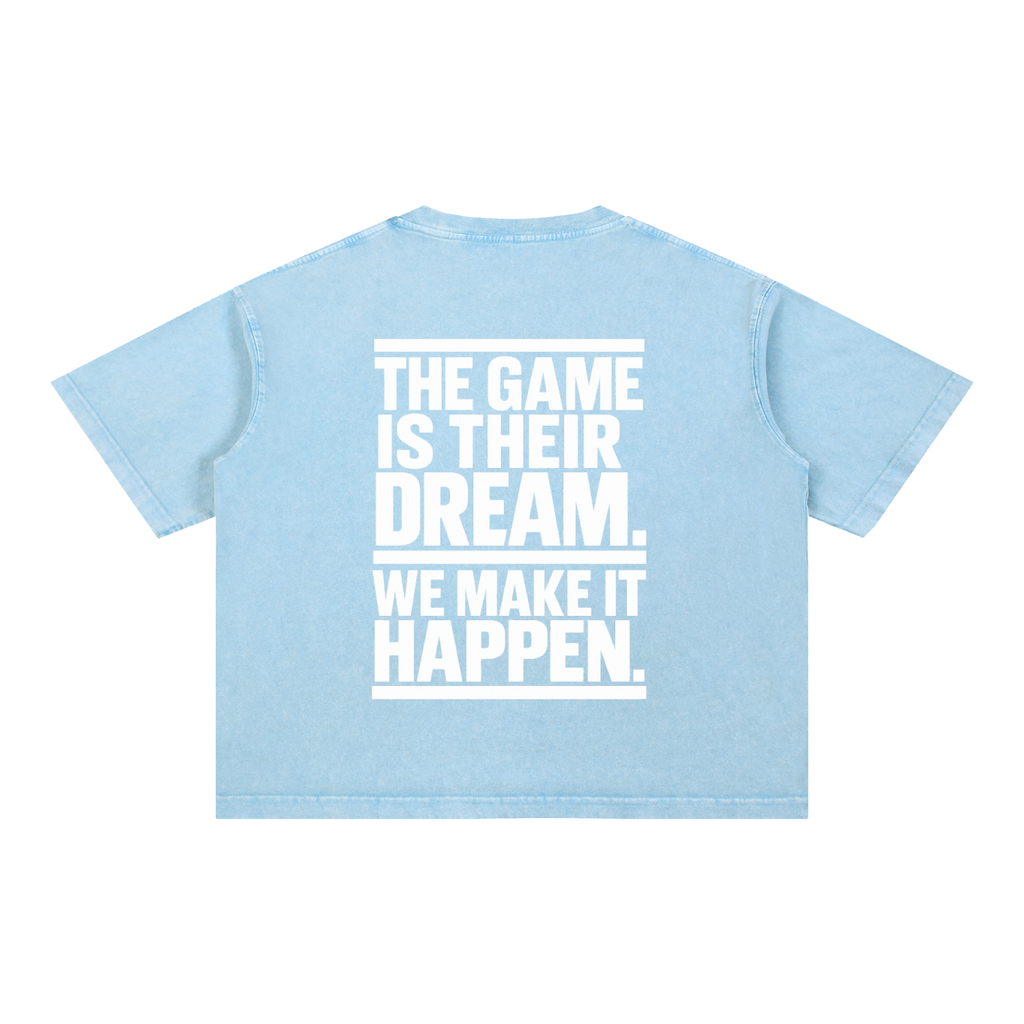 Mineral Wash Boxy Cotton T-Shirt Make it Happen