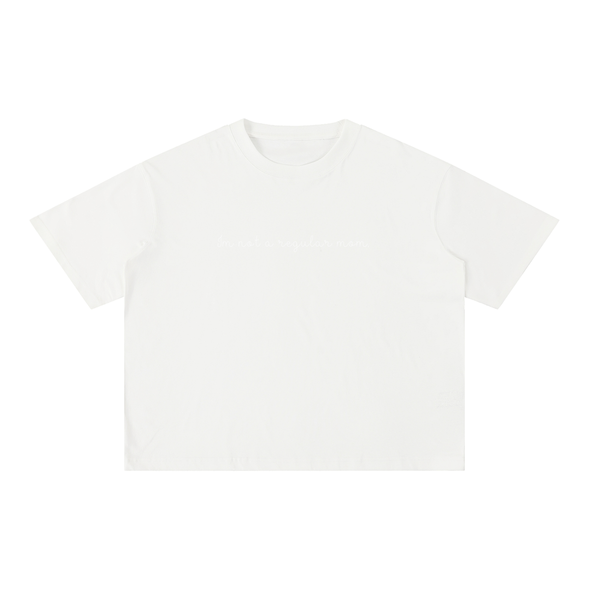 Mineral Wash Boxy Cotton T-Shirt Regular Mom