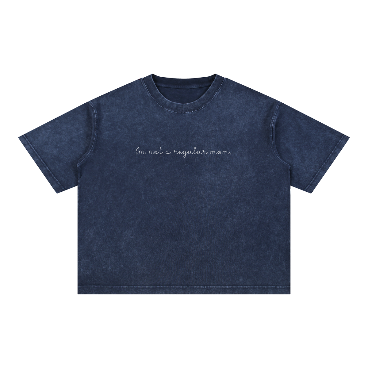 Mineral Wash Boxy Cotton T-Shirt Regular Mom
