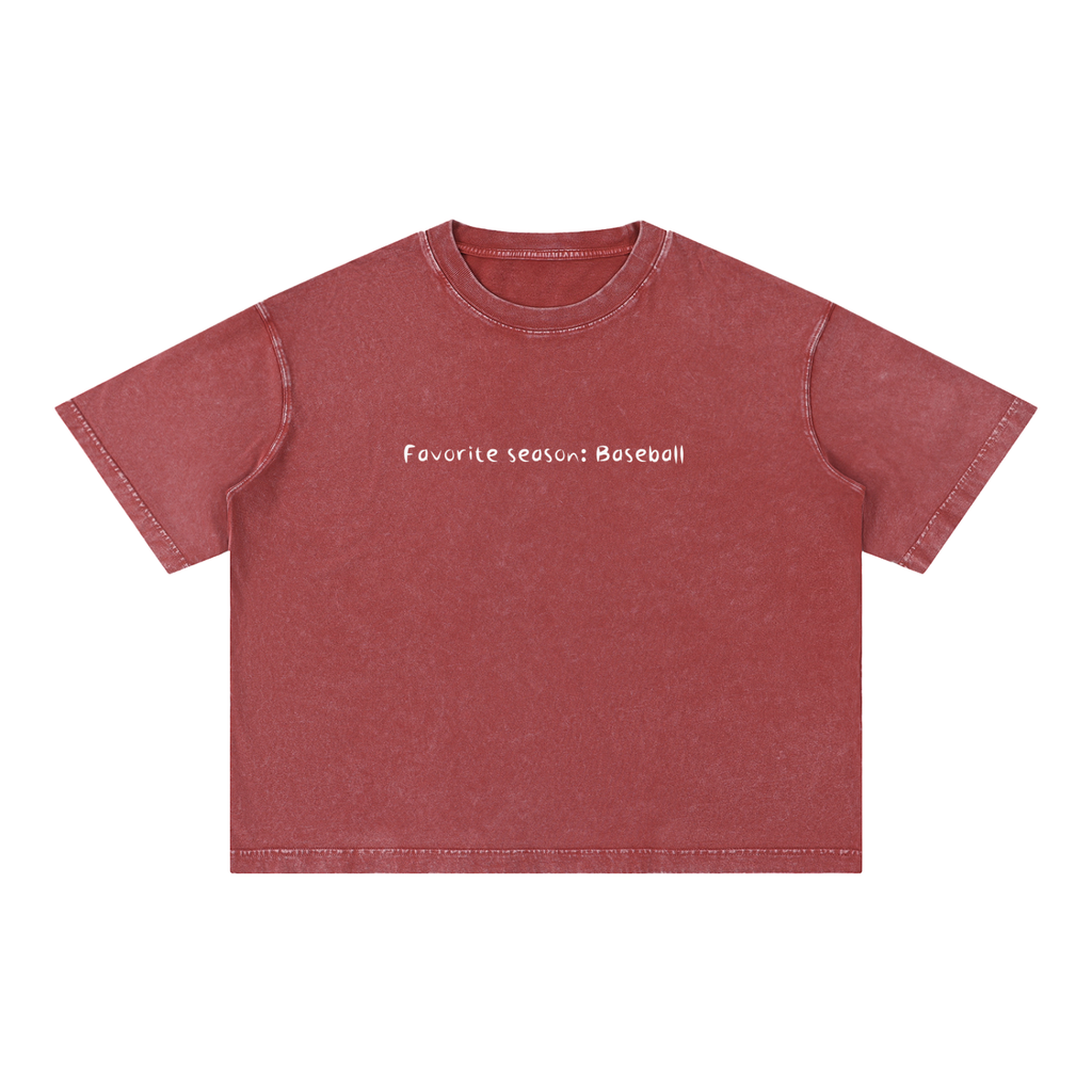 Mineral Wash Boxy Cotton T-Shirt SEASON