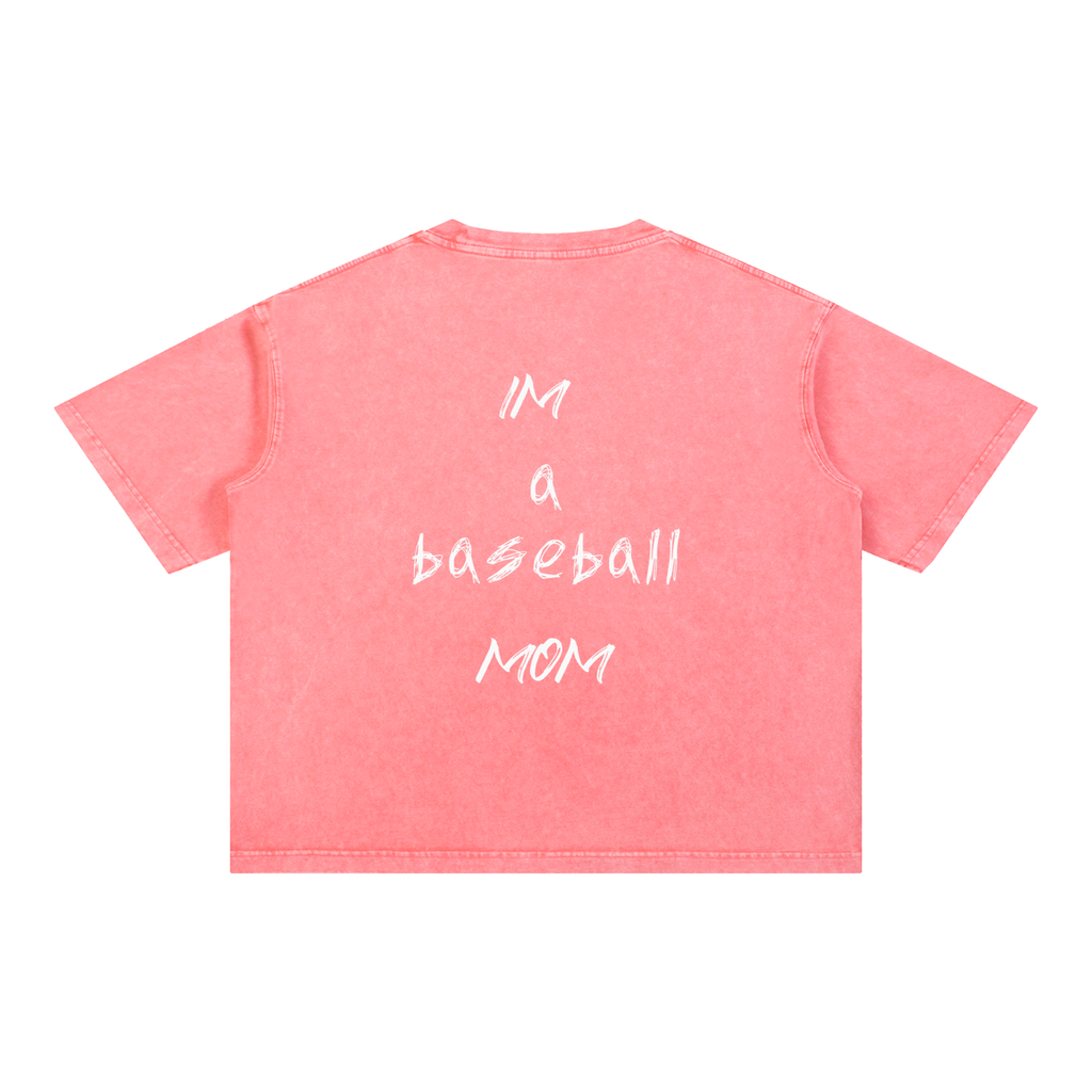 Mineral Wash Boxy Cotton T-Shirt Regular Mom
