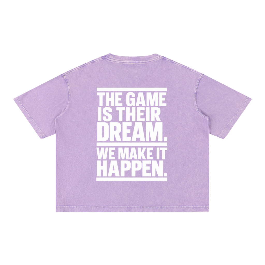 Mineral Wash Boxy Cotton T-Shirt Make it Happen