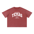 Mineral Wash Boxy Cotton T-Shirt TEXAS