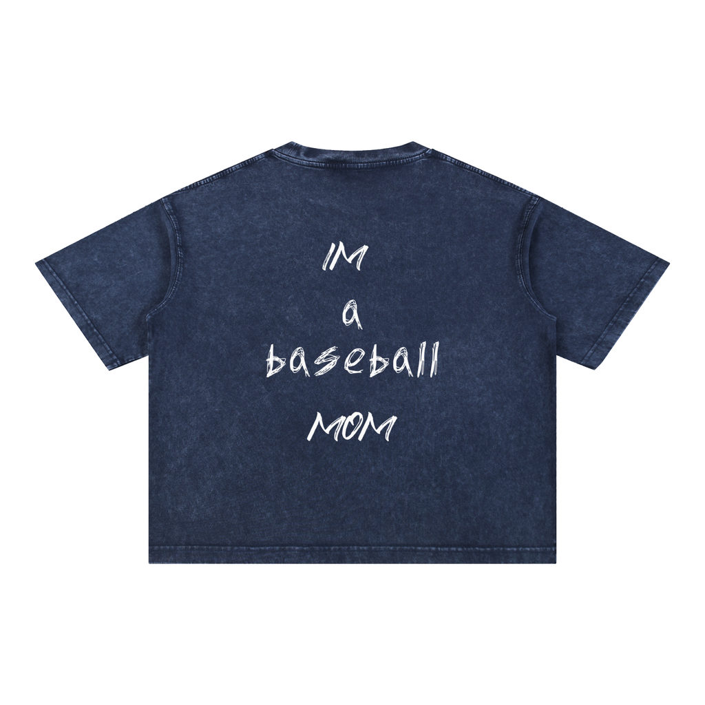 Mineral Wash Boxy Cotton T-Shirt Regular Mom