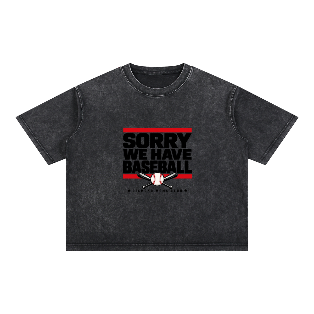 Mineral Wash Boxy Cotton T-Shirt Sorry