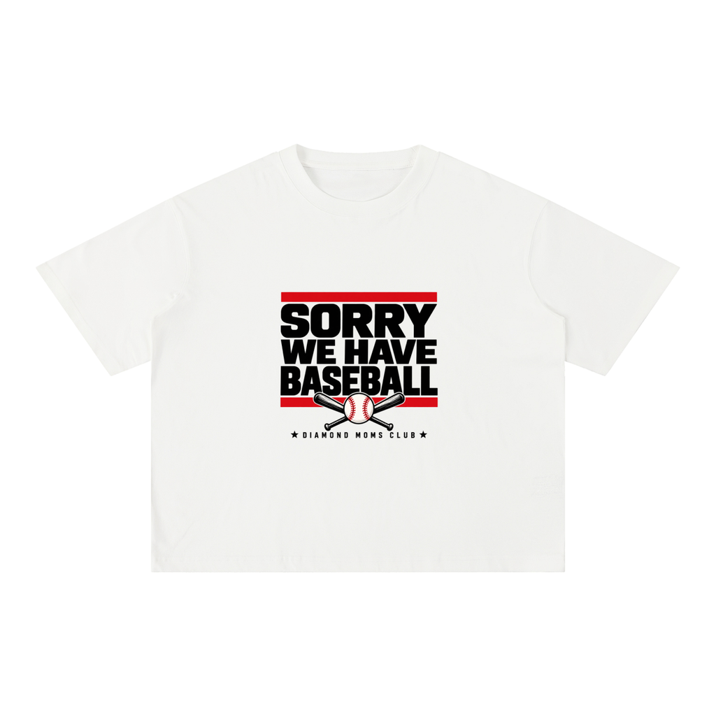 Mineral Wash Boxy Cotton T-Shirt Sorry