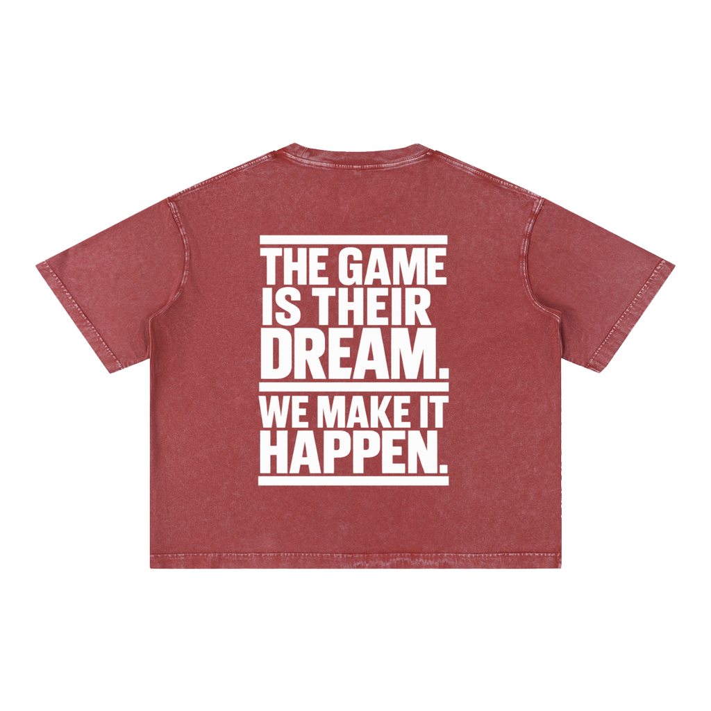 Mineral Wash Boxy Cotton T-Shirt Make it Happen