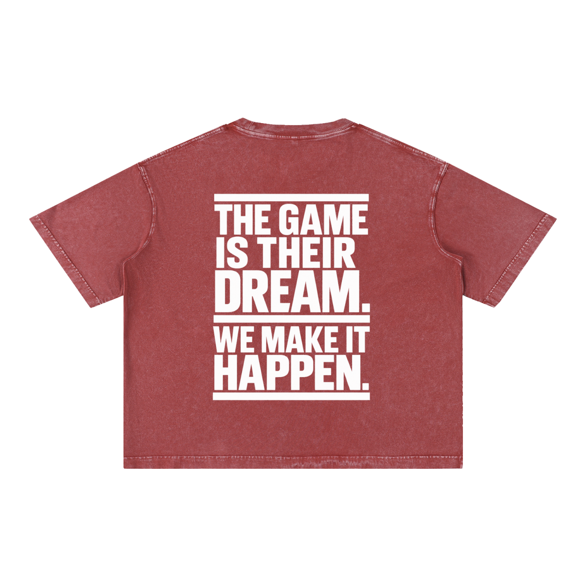 Mineral Wash Boxy Cotton T-Shirt Make it Happen