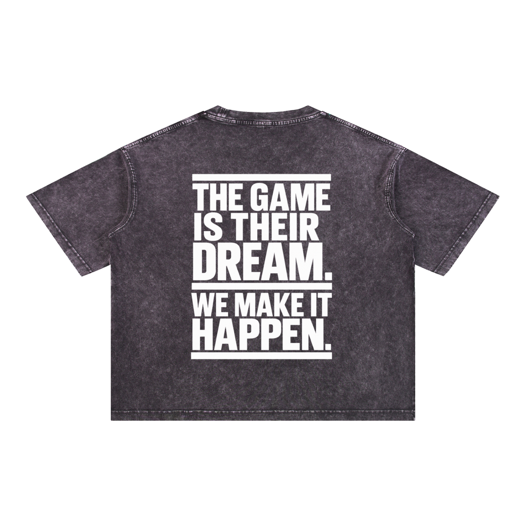 Mineral Wash Boxy Cotton T-Shirt Make it Happen