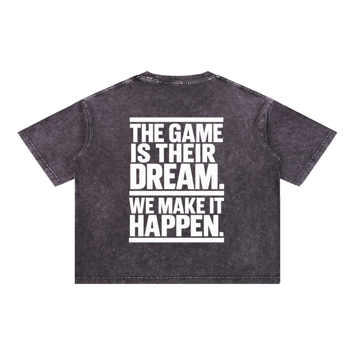 Mineral Wash Boxy Cotton T-Shirt Make it Happen