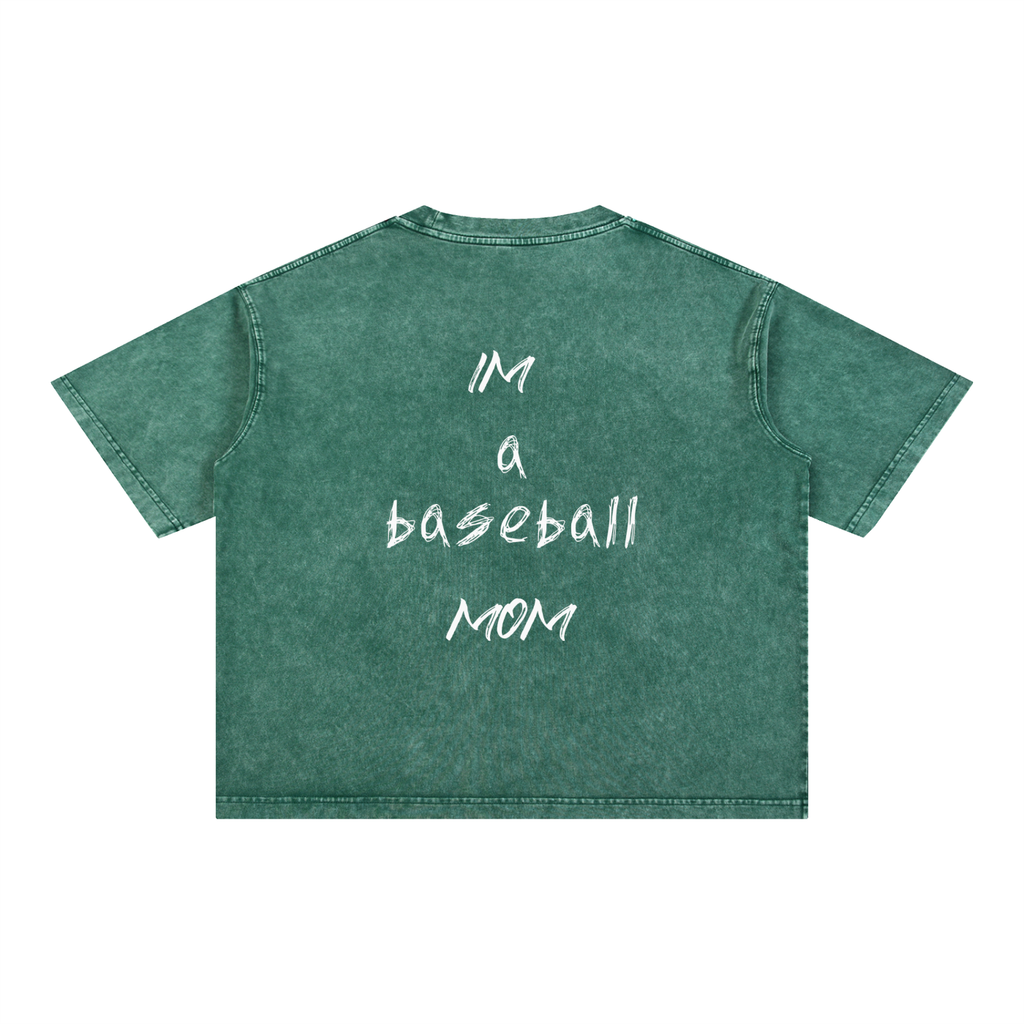 Mineral Wash Boxy Cotton T-Shirt Regular Mom