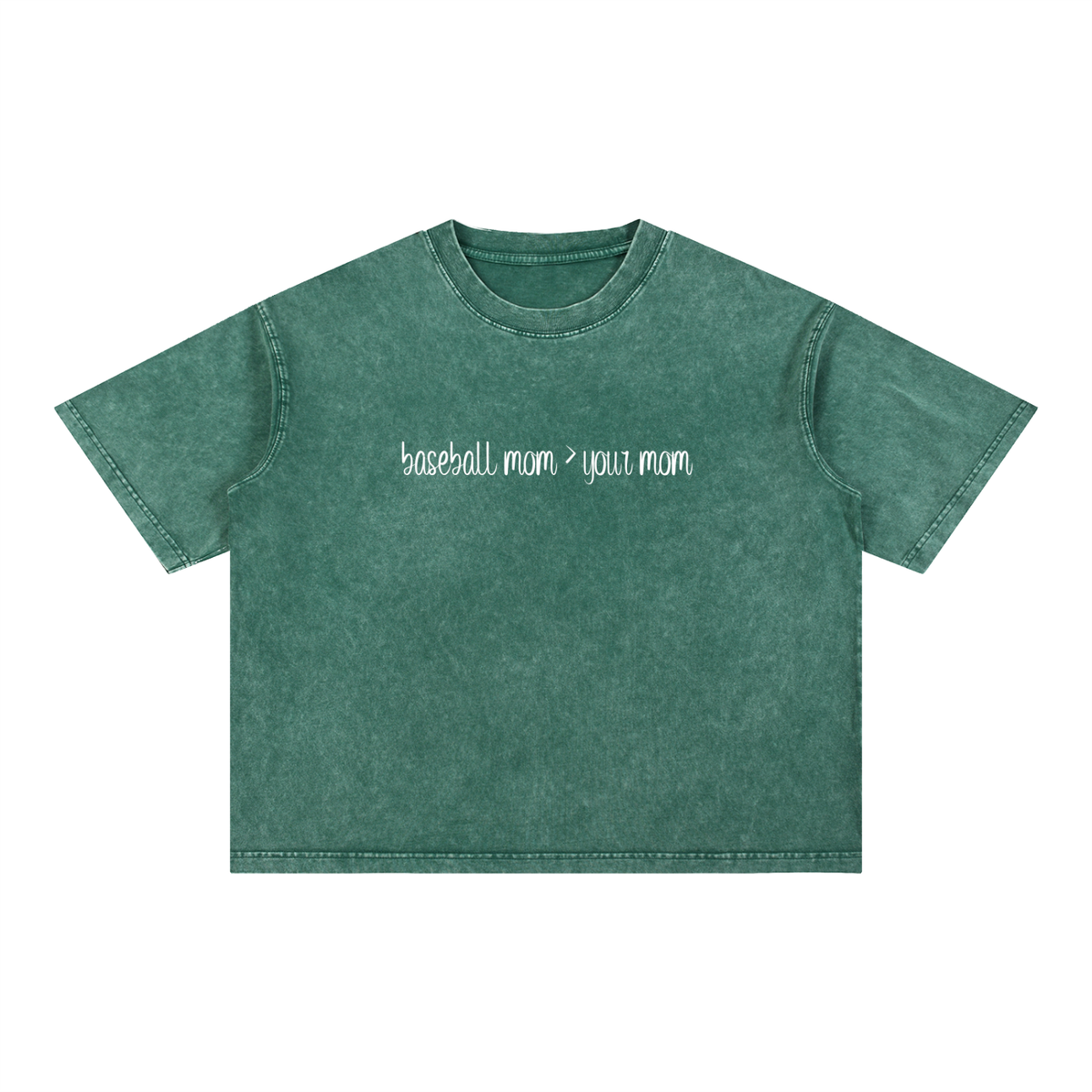 Mineral Wash Boxy Cotton T-Shirt YOUR MOM
