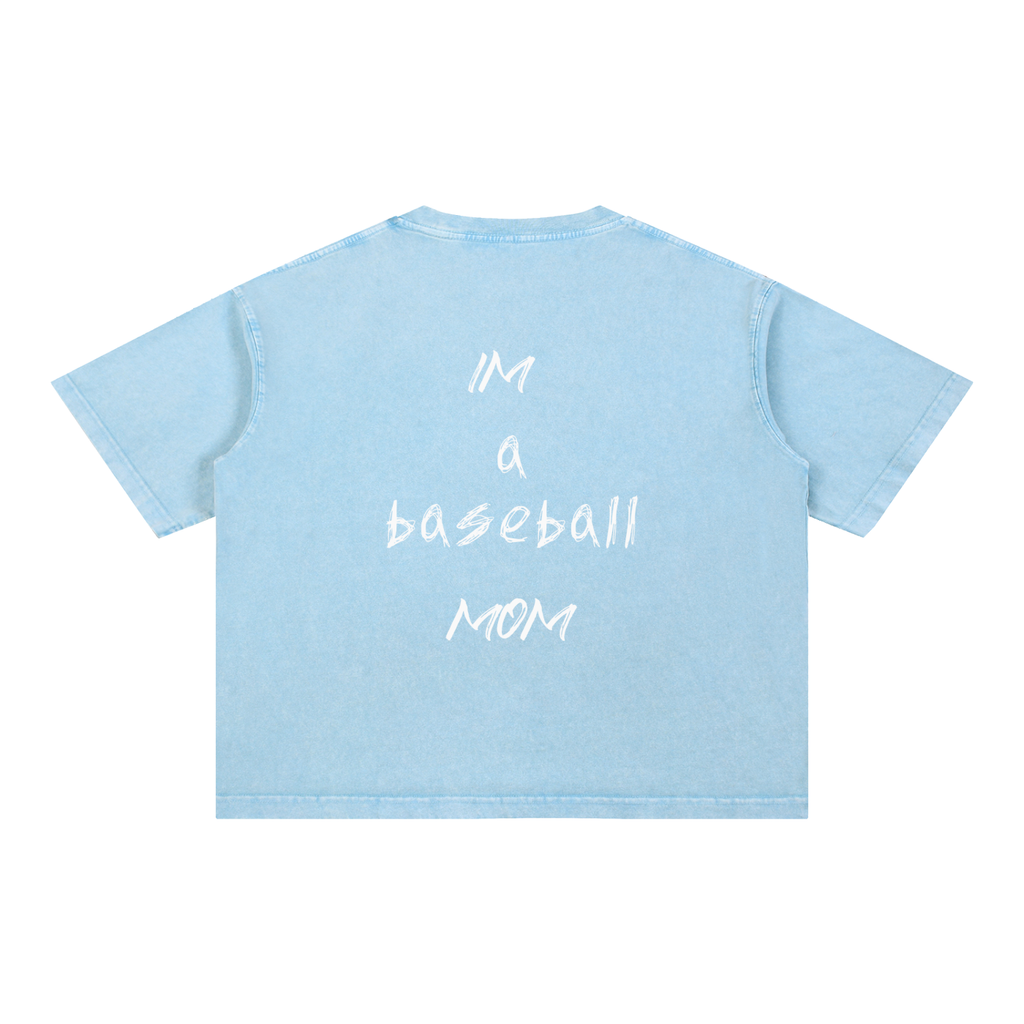 Mineral Wash Boxy Cotton T-Shirt Regular Mom