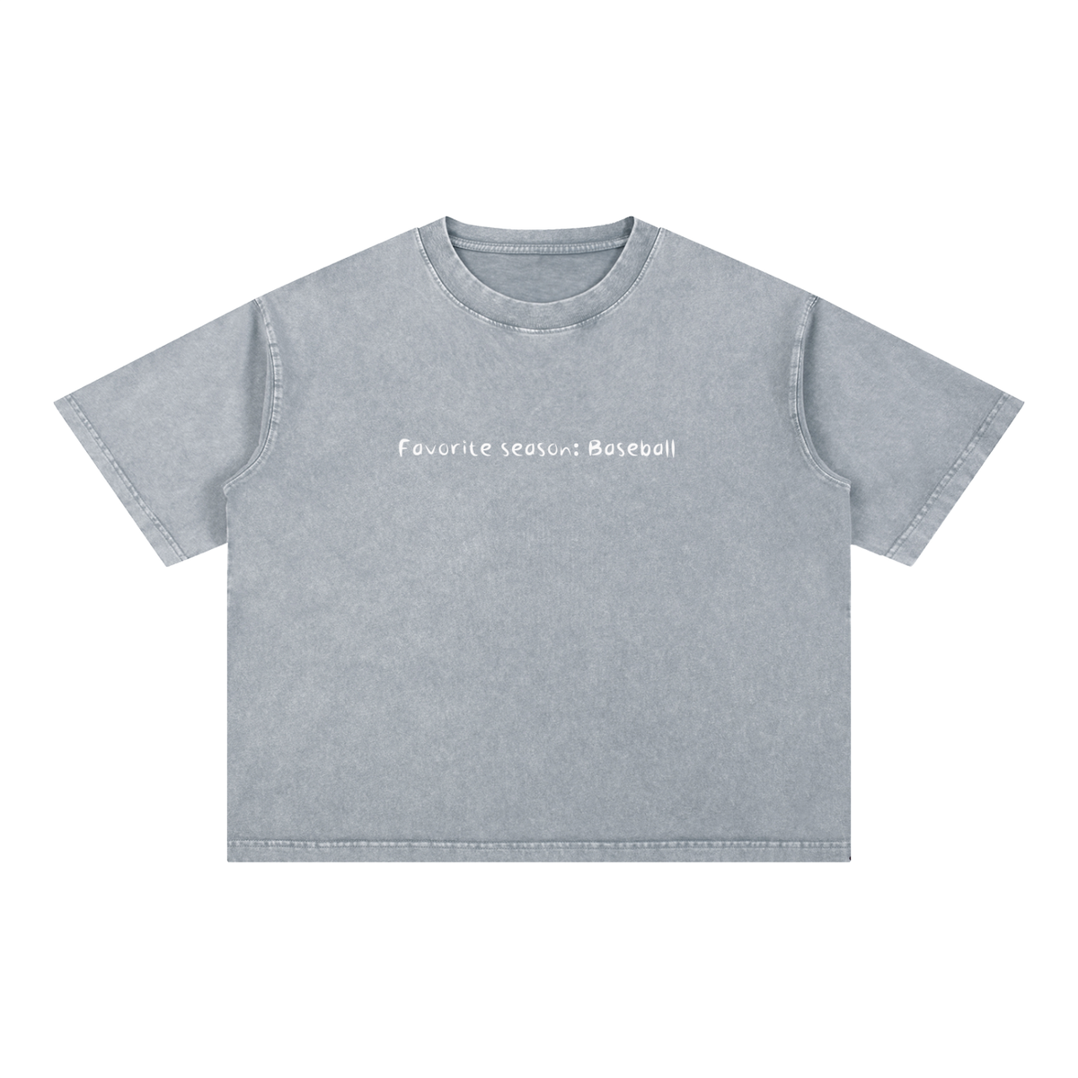 Mineral Wash Boxy Cotton T-Shirt SEASON