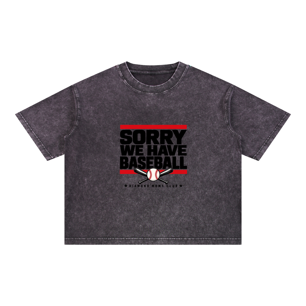 Mineral Wash Boxy Cotton T-Shirt Sorry