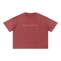 Mineral Wash Boxy Cotton T-Shirt Regular Mom