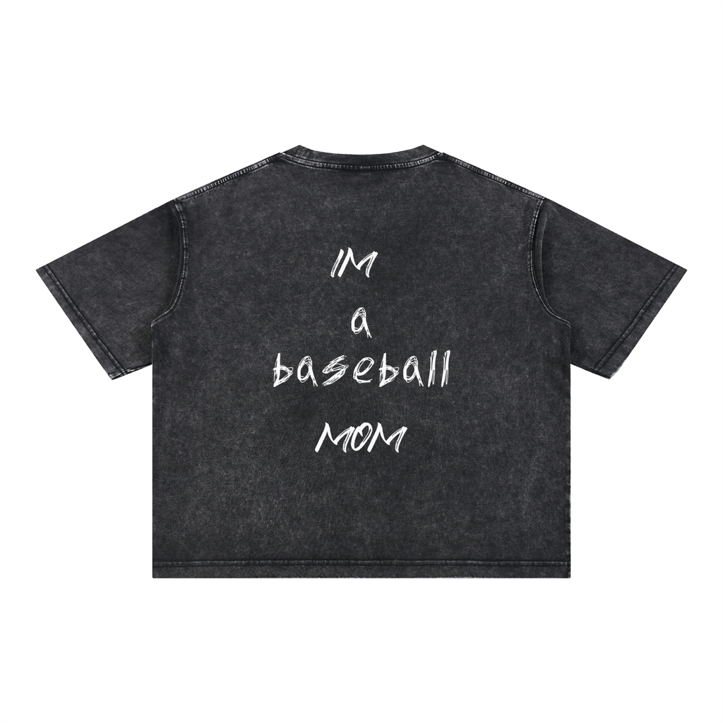 Mineral Wash Boxy Cotton T-Shirt Regular Mom