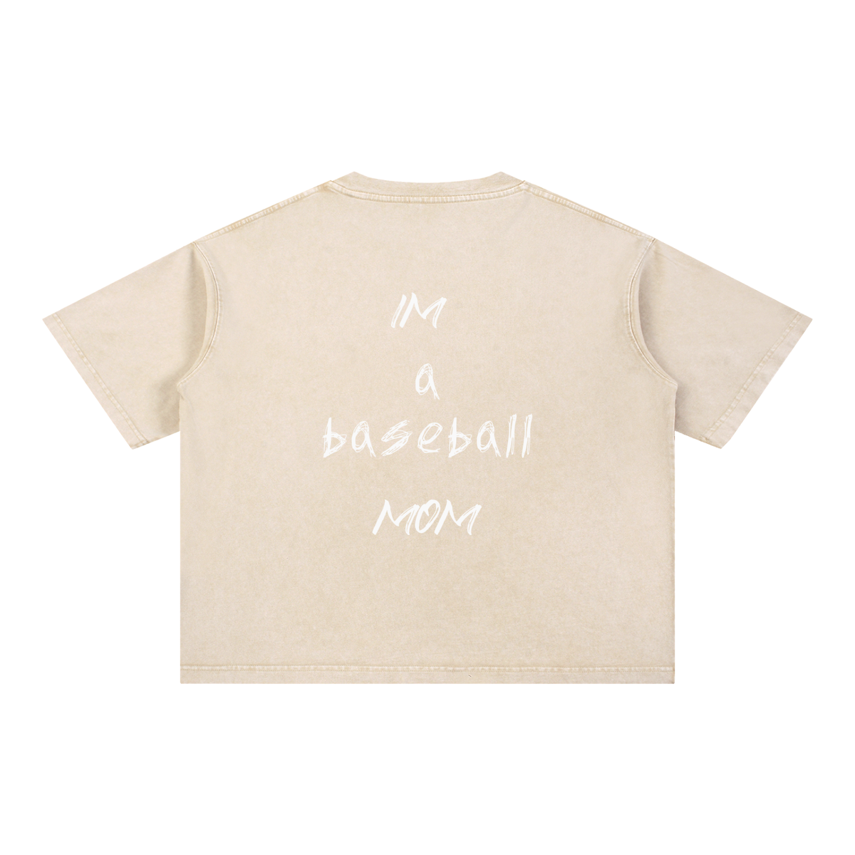 Mineral Wash Boxy Cotton T-Shirt Regular Mom