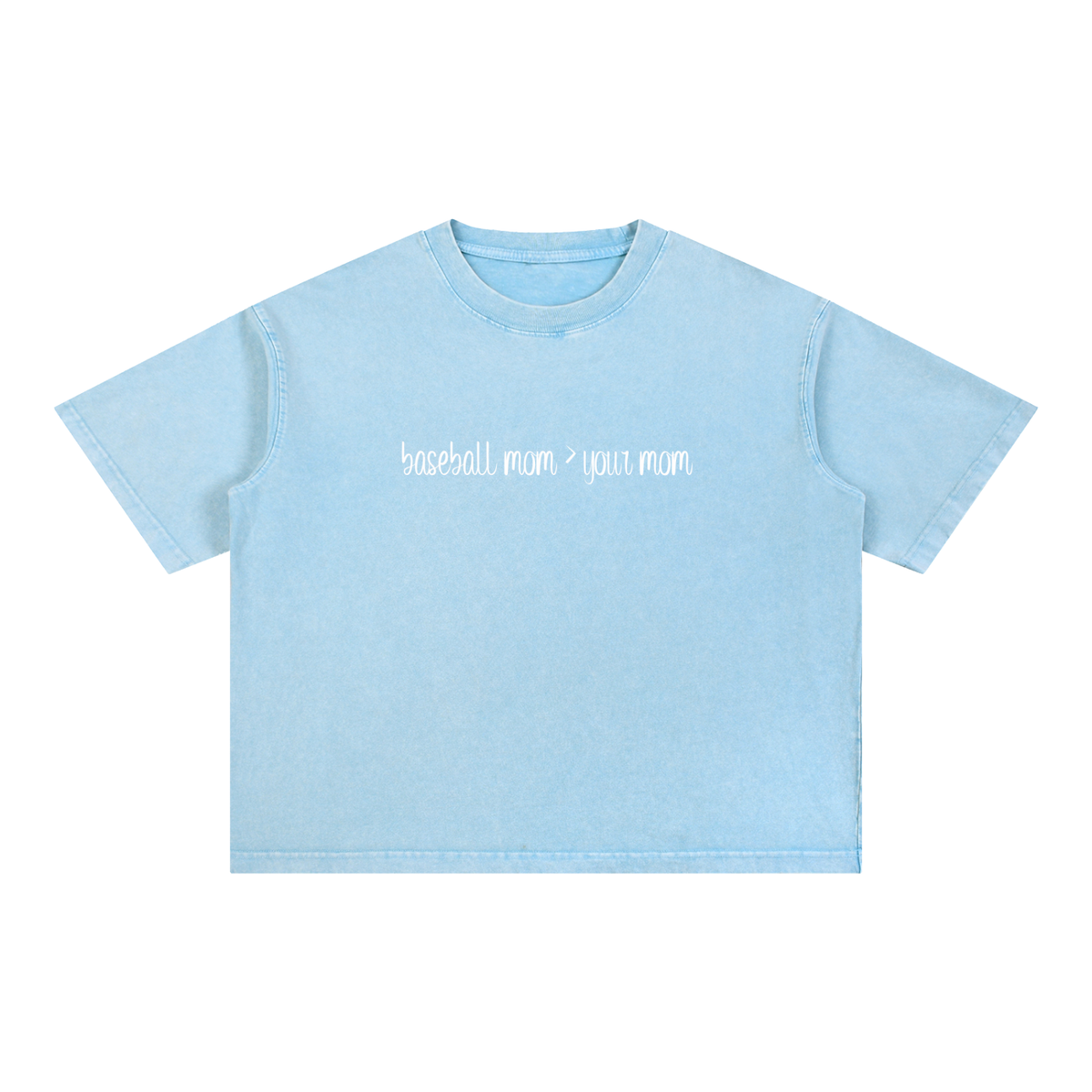 Mineral Wash Boxy Cotton T-Shirt YOUR MOM