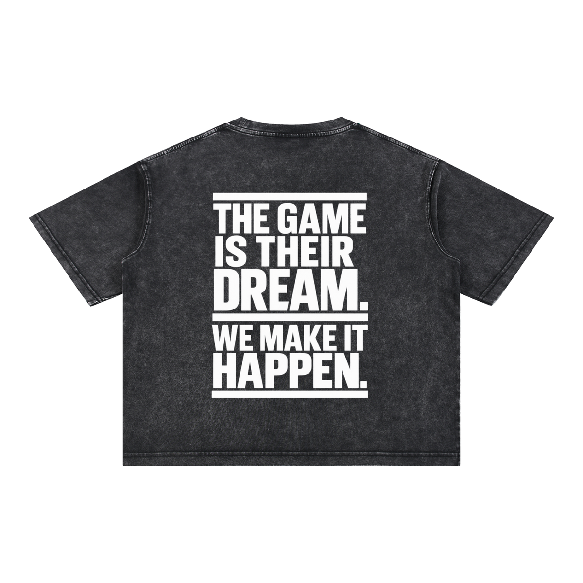 Mineral Wash Boxy Cotton T-Shirt Make it Happen