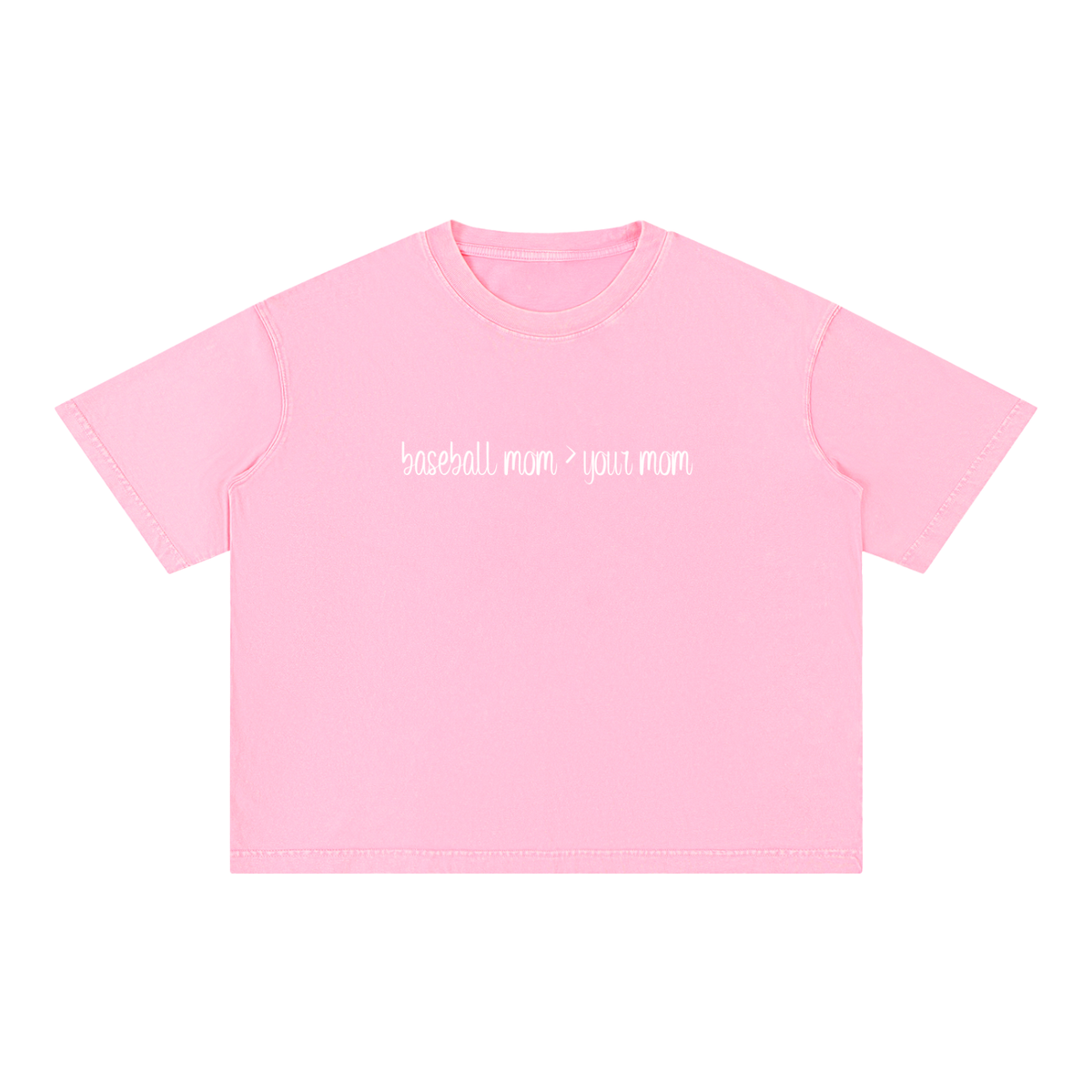 Mineral Wash Boxy Cotton T-Shirt YOUR MOM