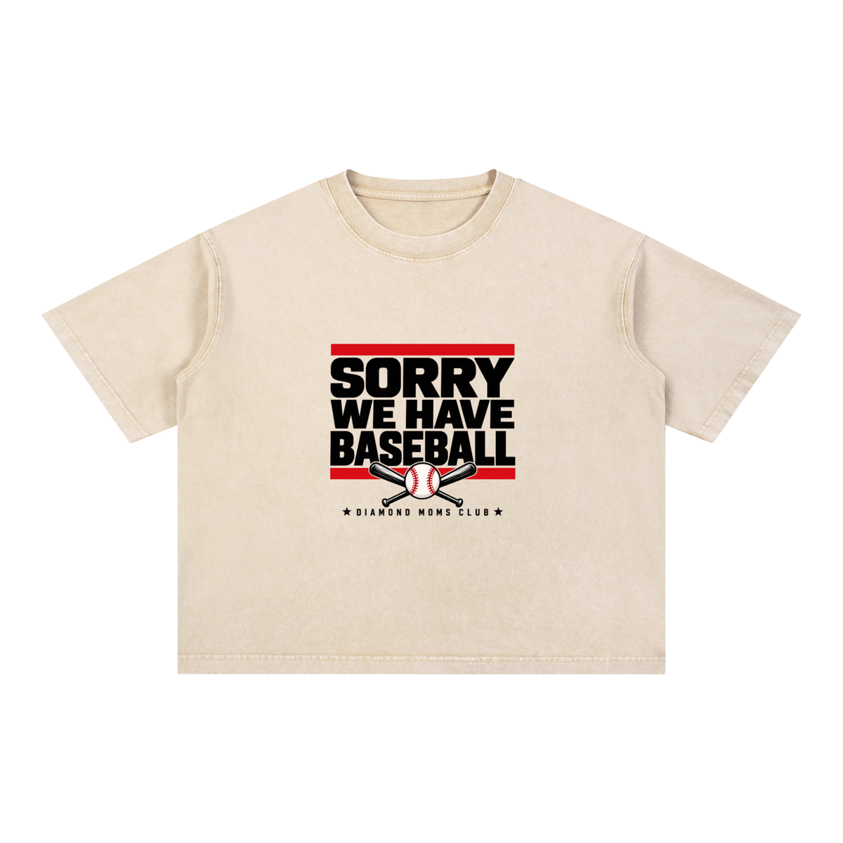 Mineral Wash Boxy Cotton T-Shirt Sorry