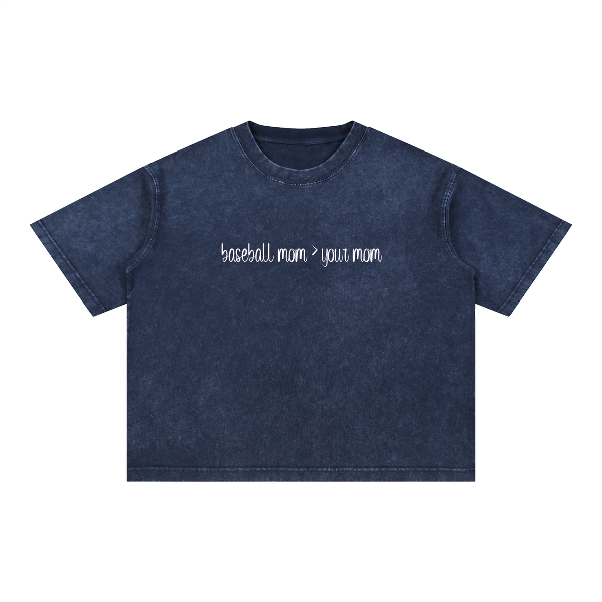 Mineral Wash Boxy Cotton T-Shirt YOUR MOM